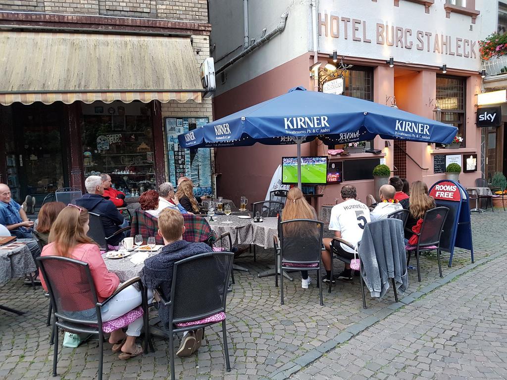 Hotel-Cafe-Burg Stahleck Bacharach Bagian luar foto